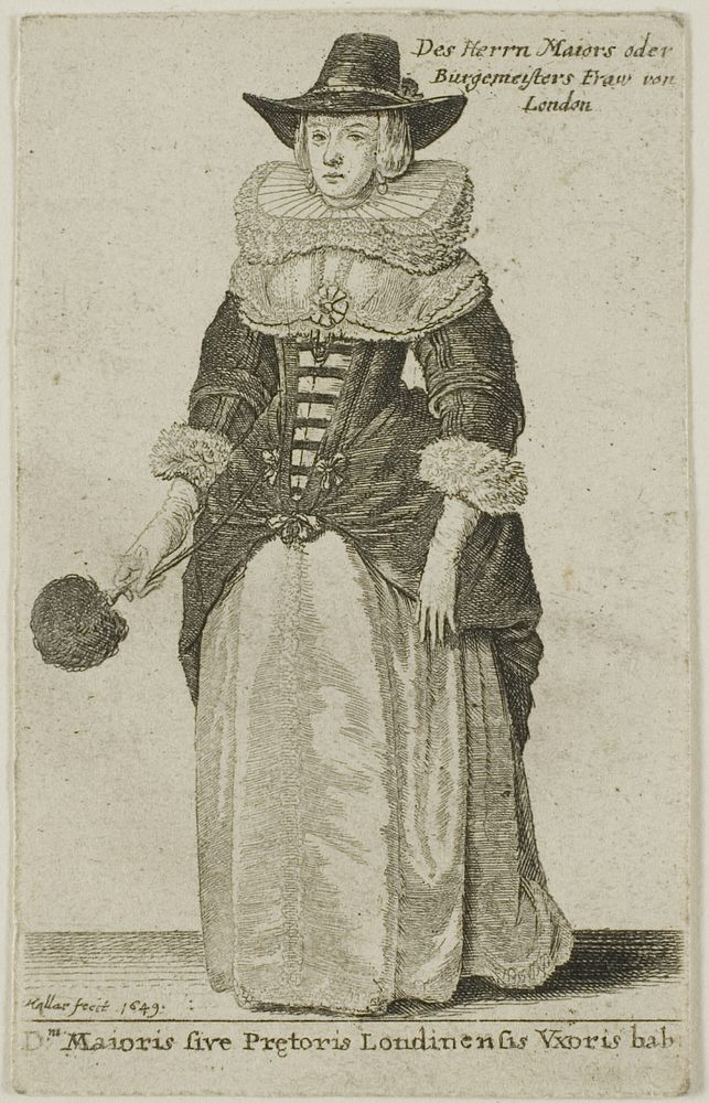Wife of the Mayor of London by Wenceslaus Hollar