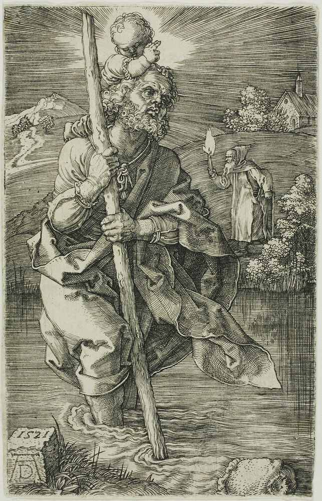 St. Christopher Facing to the Right by Albrecht Dürer