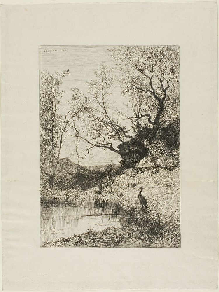 A Pond Near Rousillon by Adolphe Appian