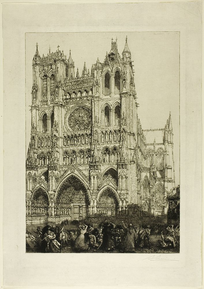 Amiens Cathedral by Louis Auguste Lepère
