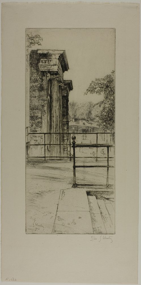 Ruins of the Old Tuileries, Paris by Gustave Leheutre
