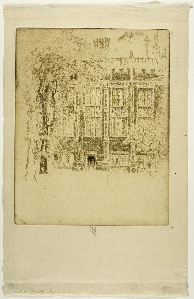The Hall, Lincoln's Inn by Joseph Pennell