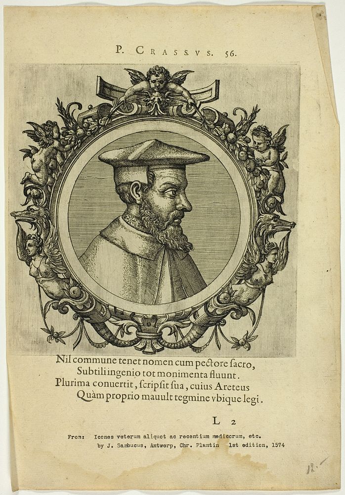 Portrait of P. Crassus by Johannes Sambucus (Author)