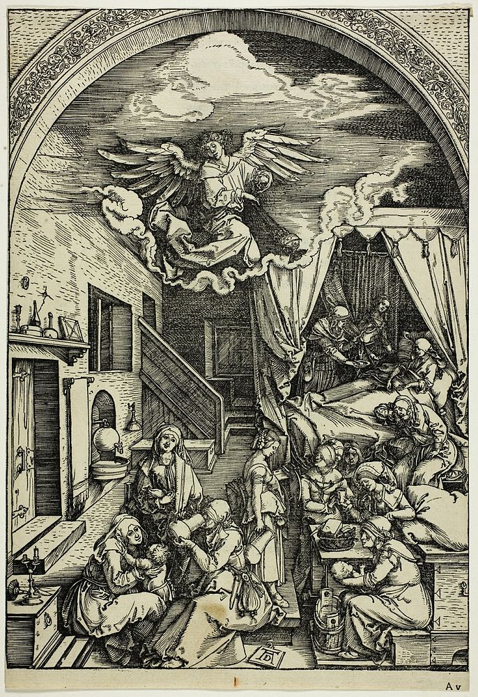 The Birth of the Virgin, from The Life of the Virgin by Albrecht Dürer