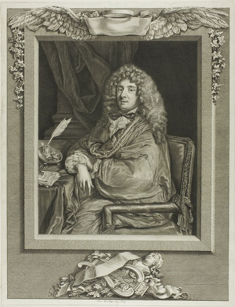 Molière by Jacques Firmin Beauvarlet