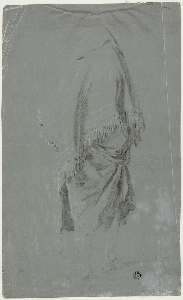 Shawled Woman Seen from the Back by Pierre-Jacques Volaire