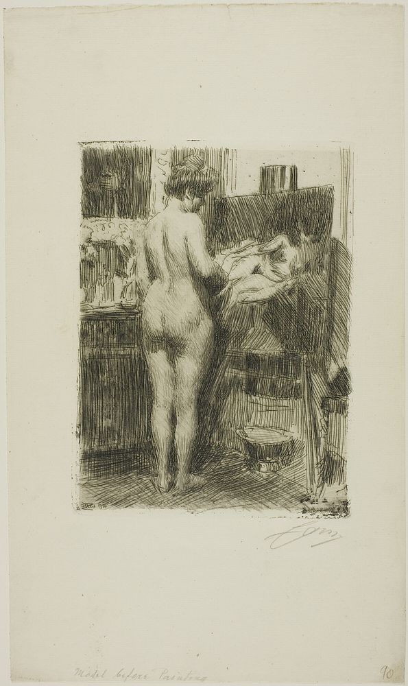 Model before Picture by Anders Zorn