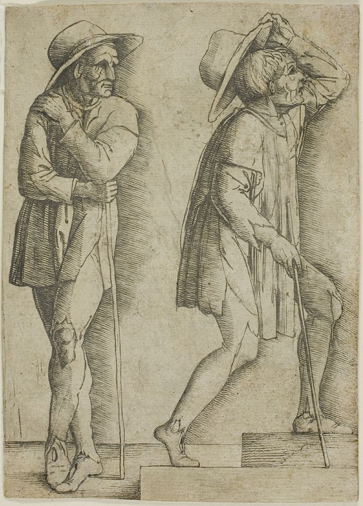 Two Peasants by Giovanni Antonio da Brescia