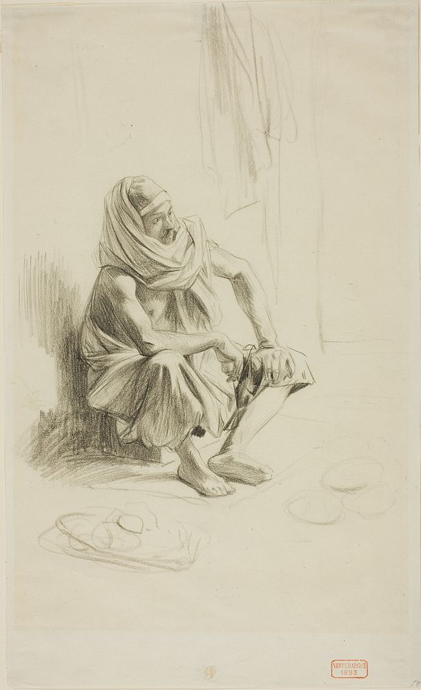 Seated Arab by Charles Bargue