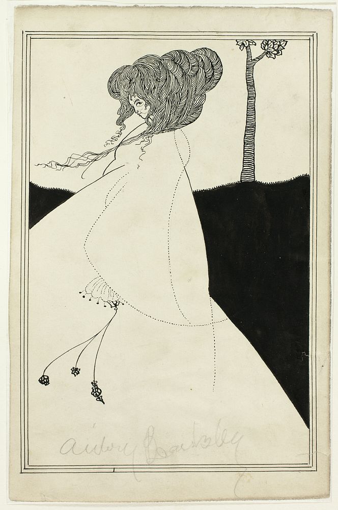 Woman with Elaborate Coiffure by Imitator of Aubrey Vincent Beardsley