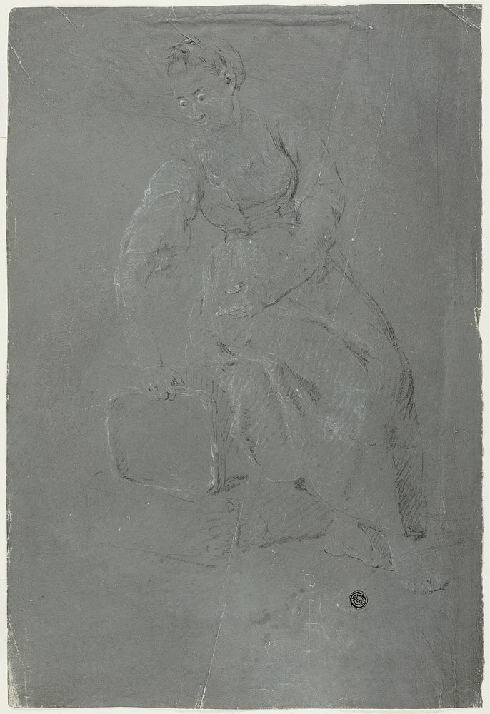 Seated Woman by Pierre-Jacques Volaire