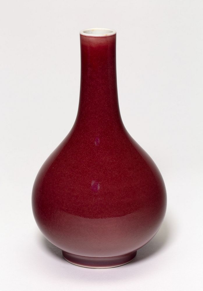 Red-Glazed Bottle Vase