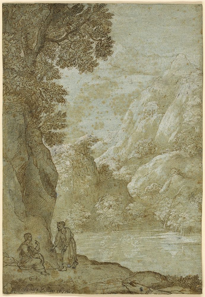 Landscape with the Temptation of Christ by Angeluccio