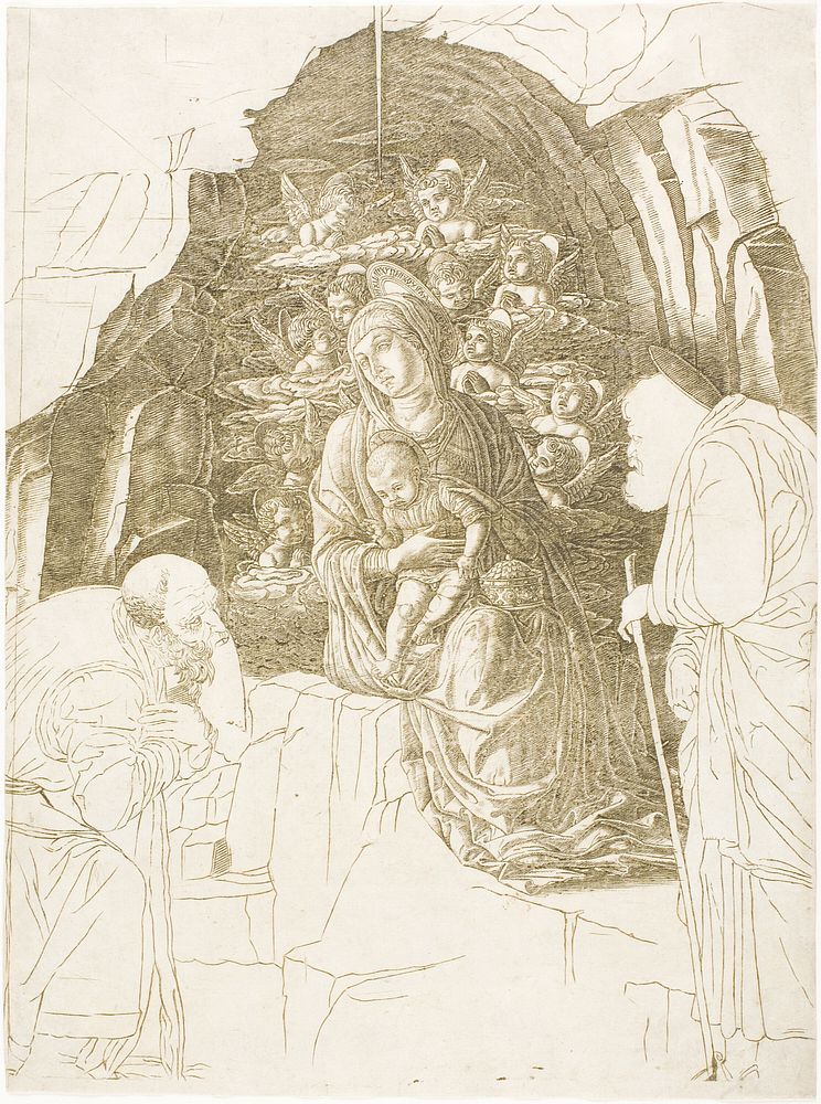 The Adoration of the Magi (Virgin of the Grotto) by Andrea Mantegna