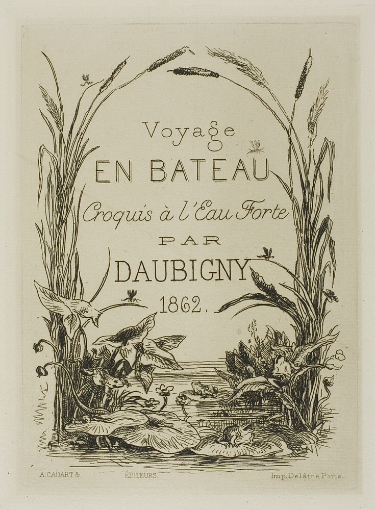 Title Page-frontispiece of the album by Charles François Daubigny