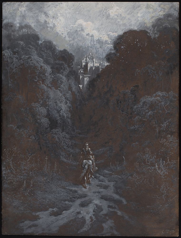 Sir Lancelot Approaching the Castle of Astolat by Gustave Doré