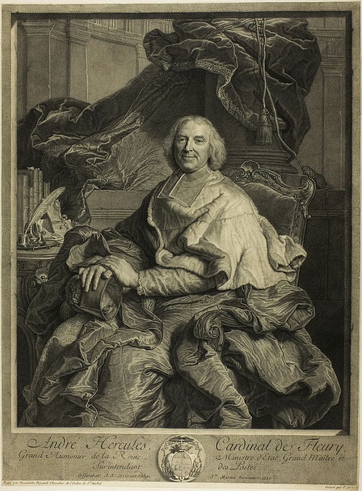Portrait of Cardinal de Fleury by Pierre Drevet