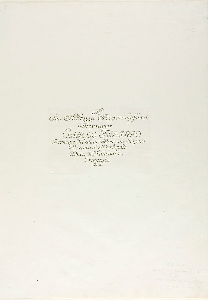 Dedication, from The Flight into Egypt by Giovanni Domenico Tiepolo