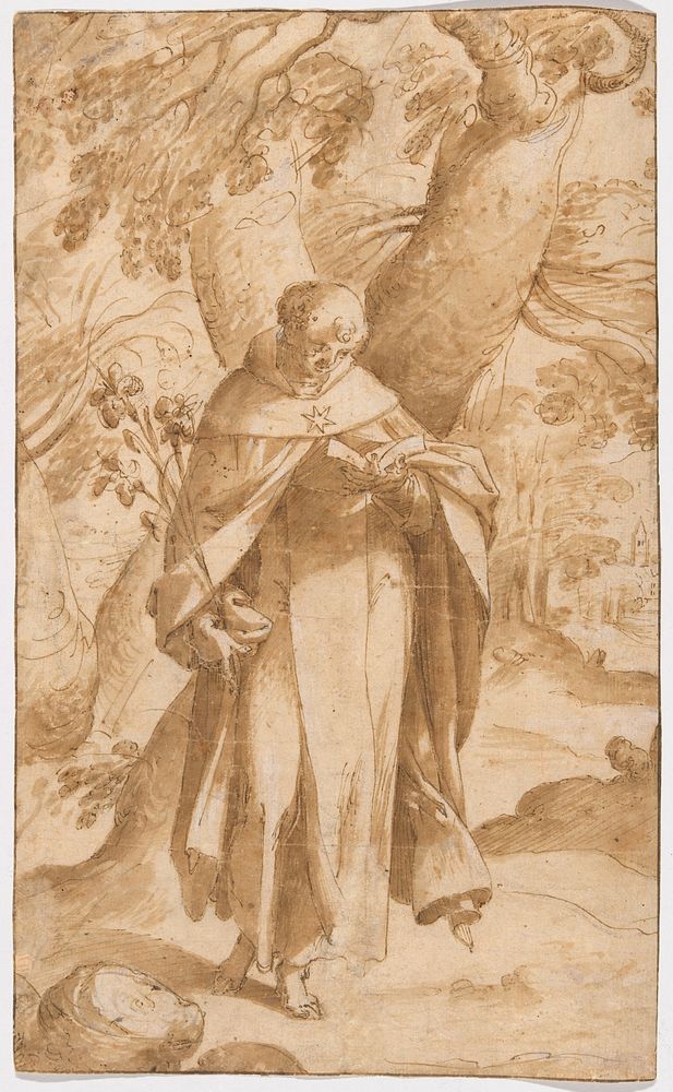 Saint Dominic Reading by Bartholomaeus Spranger
