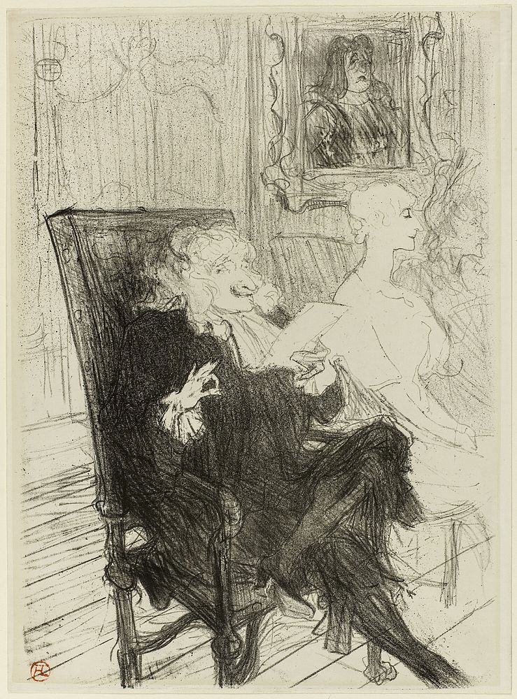 Truffier and Moreno, in Les Femmes Savantes by Henri de Toulouse-Lautrec