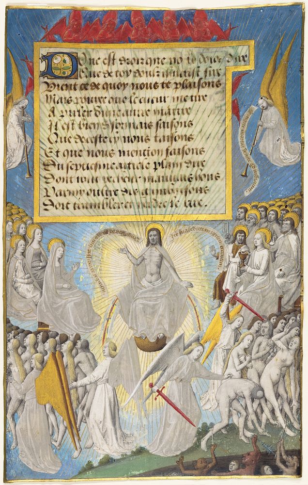 The Last Judgment from Les Sept Articles de la Foi by Jean Chappuis by Egregius Pictor Franciscus