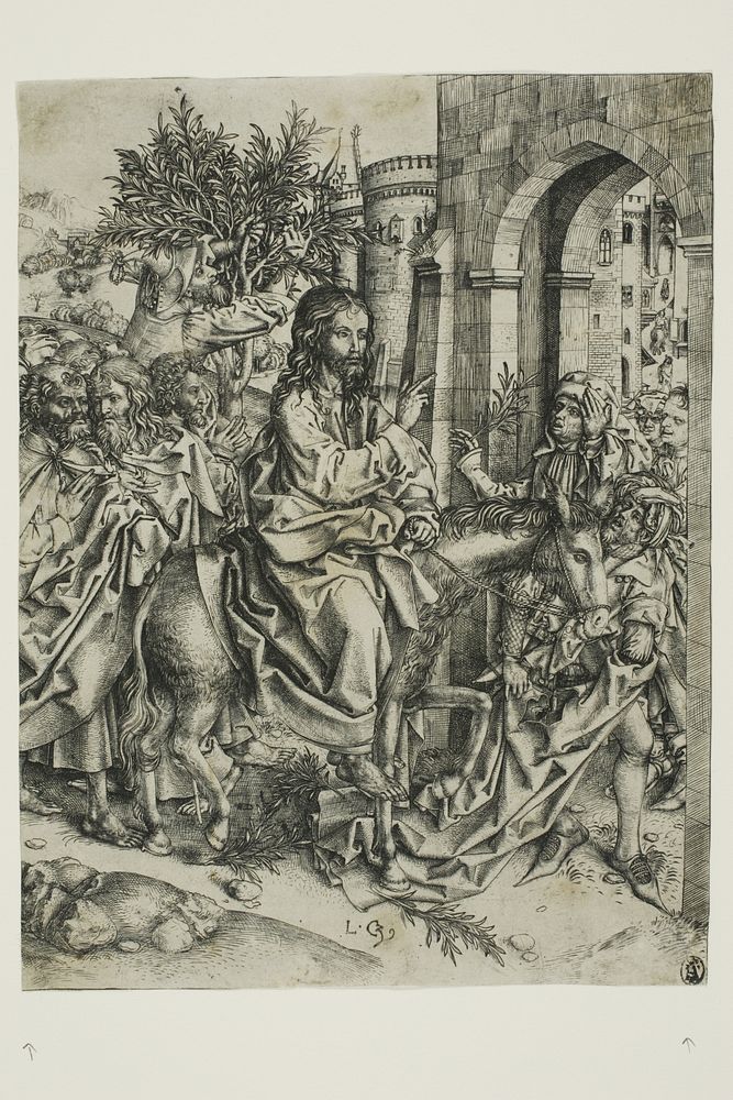 Christ's Entry into Jerusalem by Master of the Strache Altar