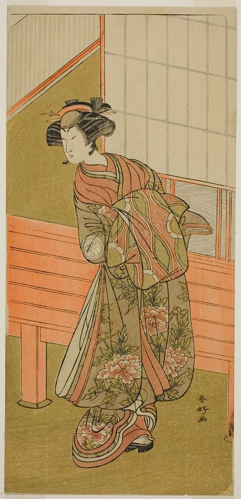 The Actor Segawa Kikunojo III as the Courtesan Takamura of Onoteruya (?) in the Play Sugata no Hana Yuki no Kuromushi (?)…