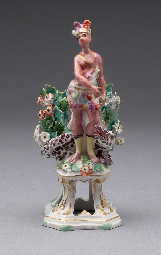 Figure of America by Bow Porcelain Factory
