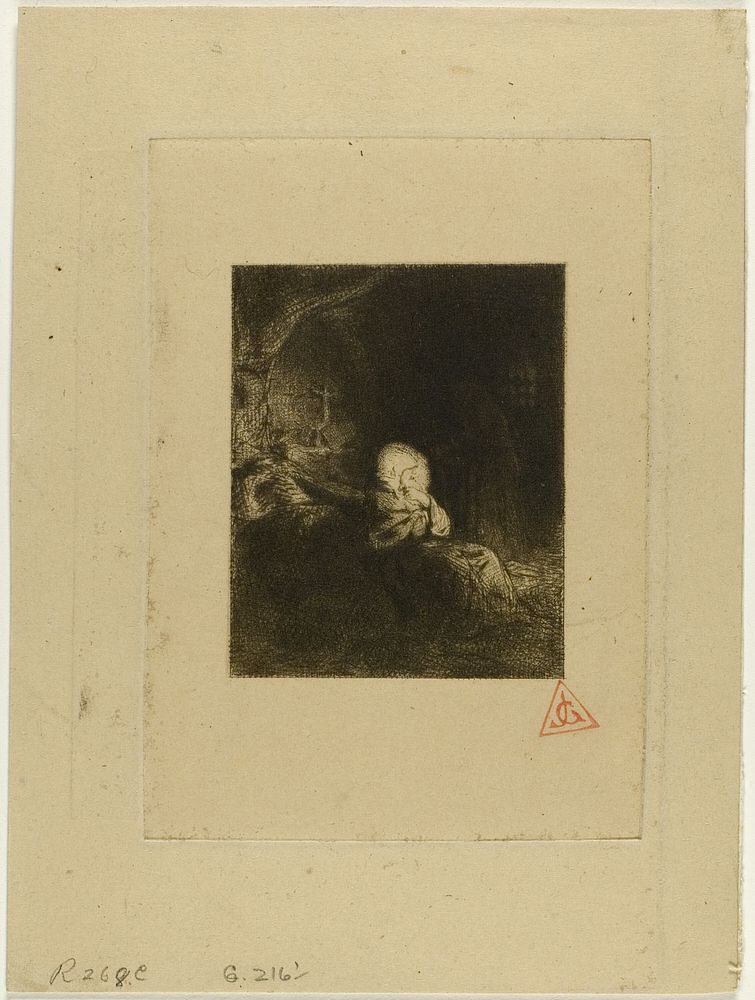 Monk at Prayer by Charles Émile Jacque