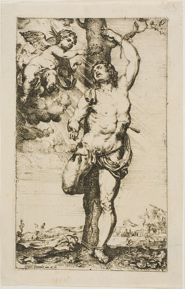 Saint Sebastian Crowned by an Angel by Willem Panneels