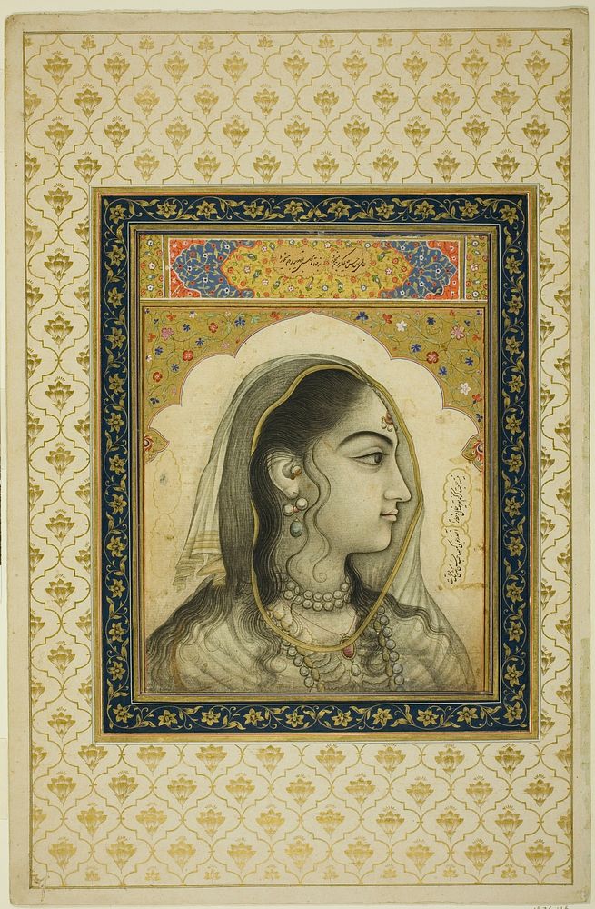 Portrait of a Beauty by Mughal
