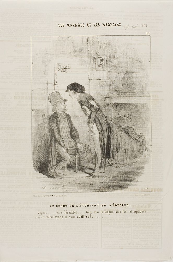 A Medical Student Starting Out (plate 12) by Charles Émile Jacque