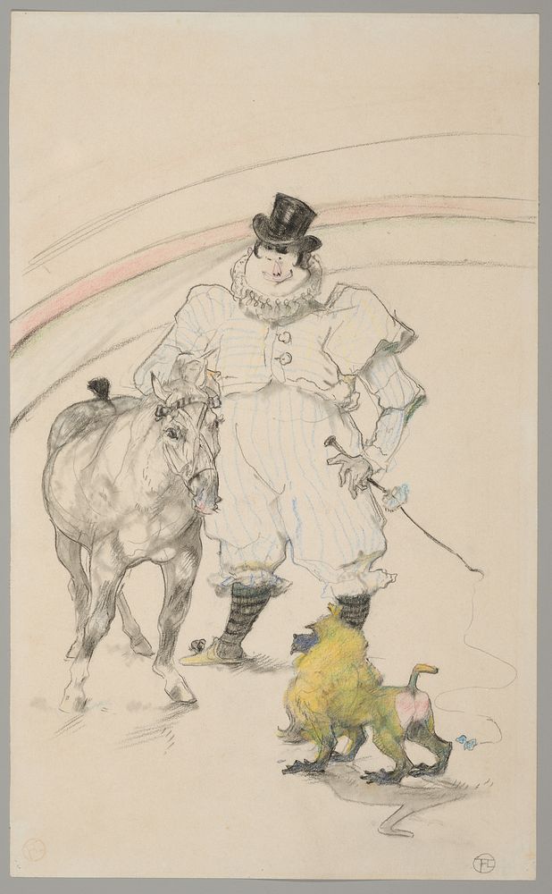 At the Circus: Trained Pony and Baboon by Henri de Toulouse-Lautrec