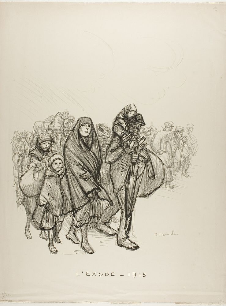 Exodus — 1915 by Théophile-Alexandre Pierre Steinlen