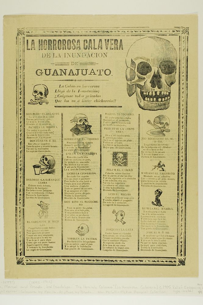 The Horrible Calavera of the Flooding of Guanajuato by Manuel Manilla
