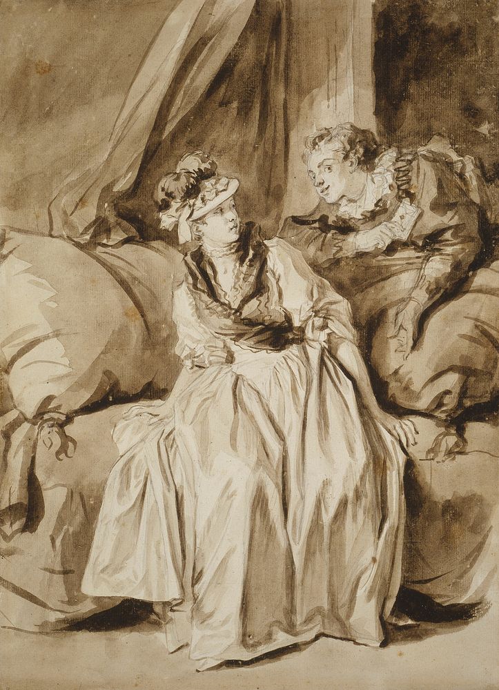 The Letter, or The Spanish Conversation by Jean Honoré Fragonard