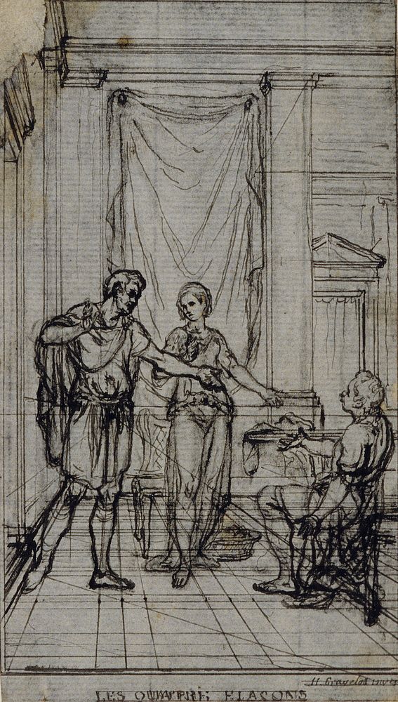 Study for Vignette in Jean François Marmontel's "Contes Moraux" by Hubert François Gravelot