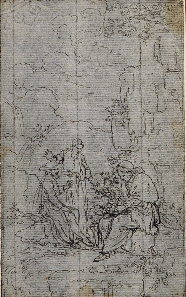 Study for Vignette in Abbé Dinouart's "Vie du Venerable don Juan de Palafox", p. 391 by Hubert François Gravelot