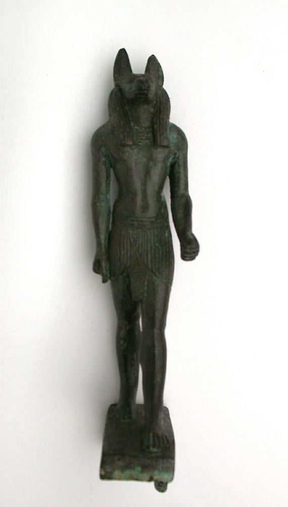 Statuette of the God Anubis by Ancient Egyptian