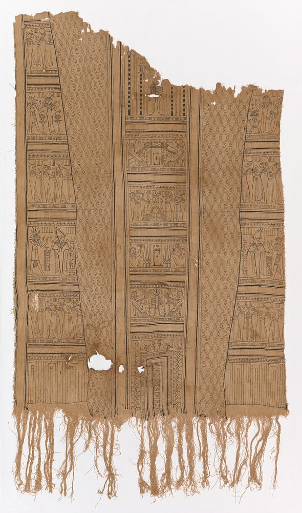 Funerary Shroud Fragment by Ancient Egyptian