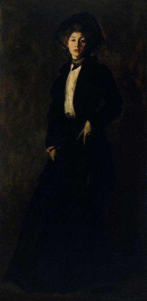 Young Woman in Black by Robert Henri