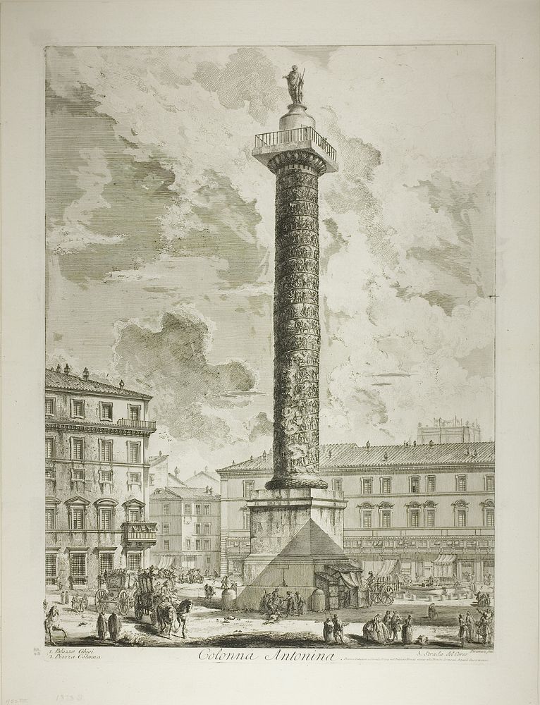 The Column of Marcus Aurelius, from Views of Rome by Giovanni Battista Piranesi