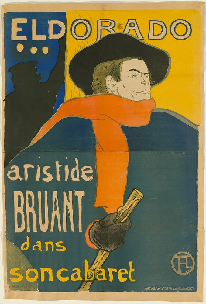 Eldorado: Aristide Bruant by Henri de Toulouse-Lautrec