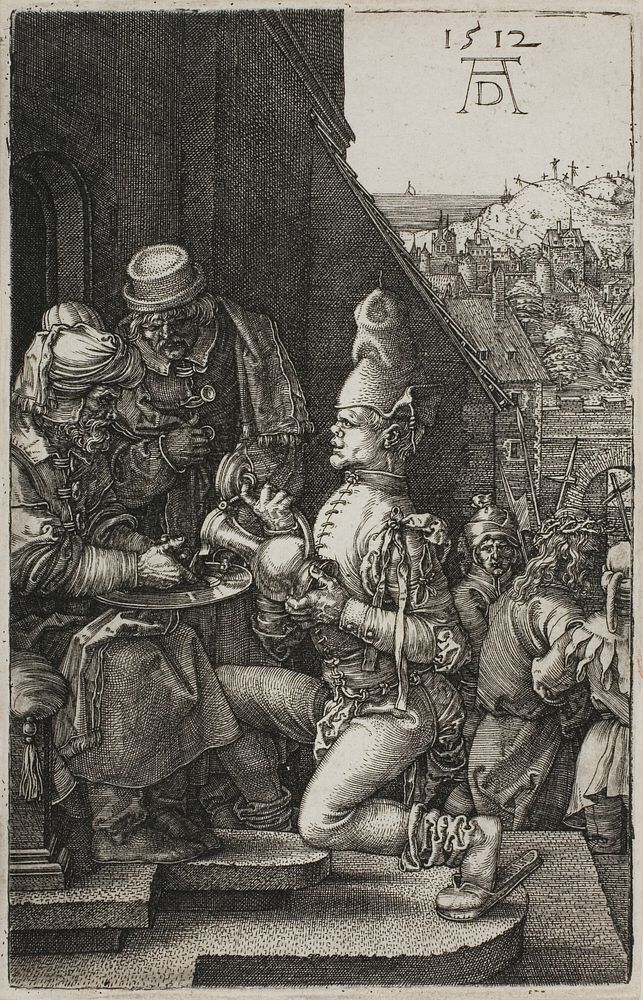 Pilate Washing his Hands, from The Engraved Passion by Albrecht Dürer