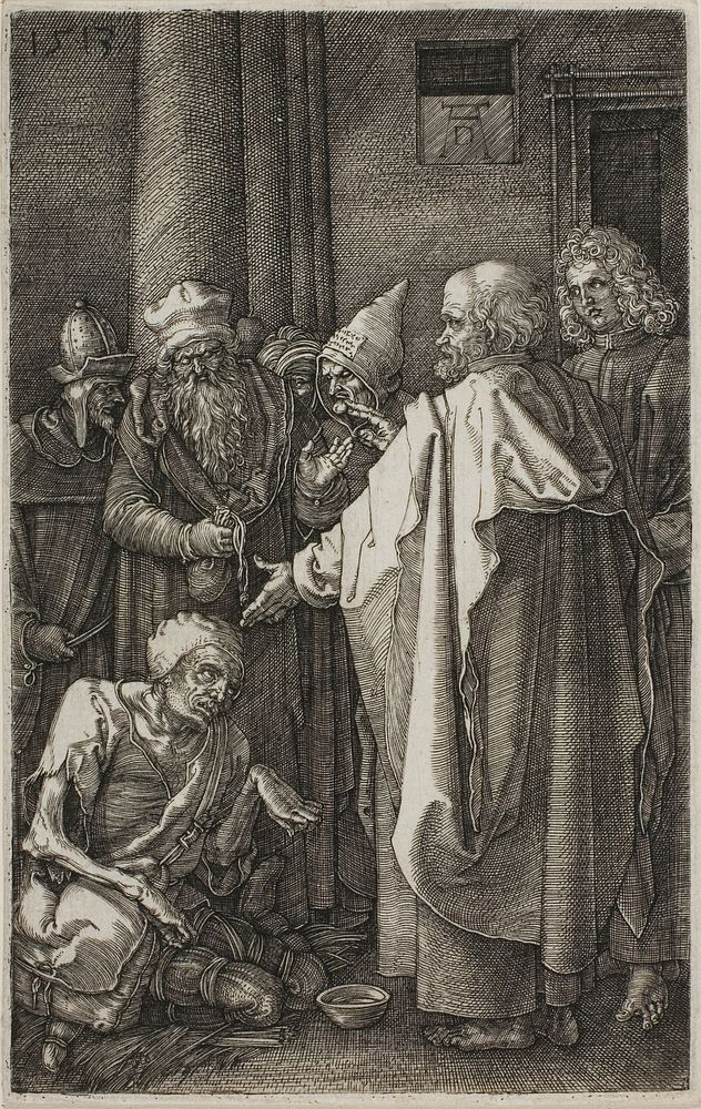 St. Peter and St. John Healing the Cripple, from The Engraved Passion by Albrecht Dürer