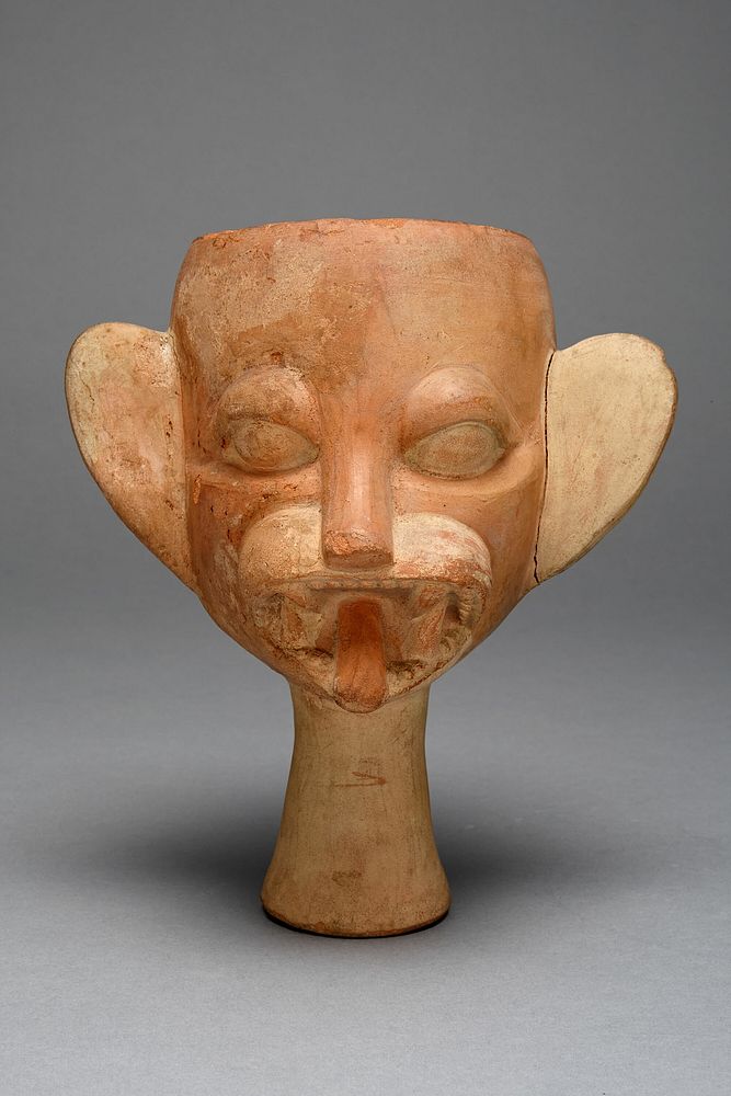 Cup in the Form of a Feline Head by Moche