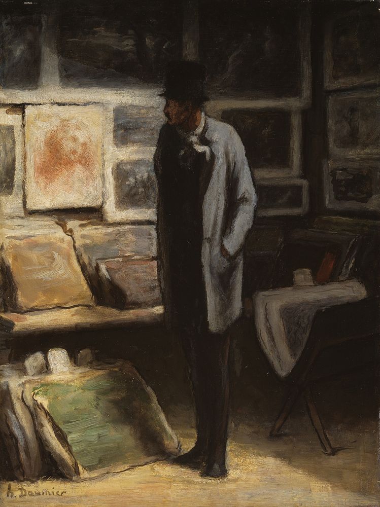 The Print Collector by Honoré-Victorin Daumier