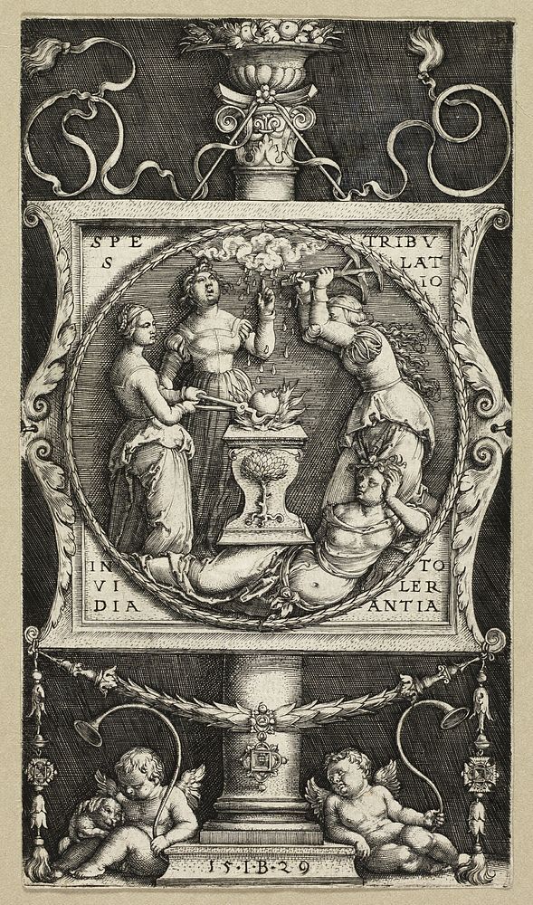 Bookplate of Willibald Pirckheimer by Master I.B.