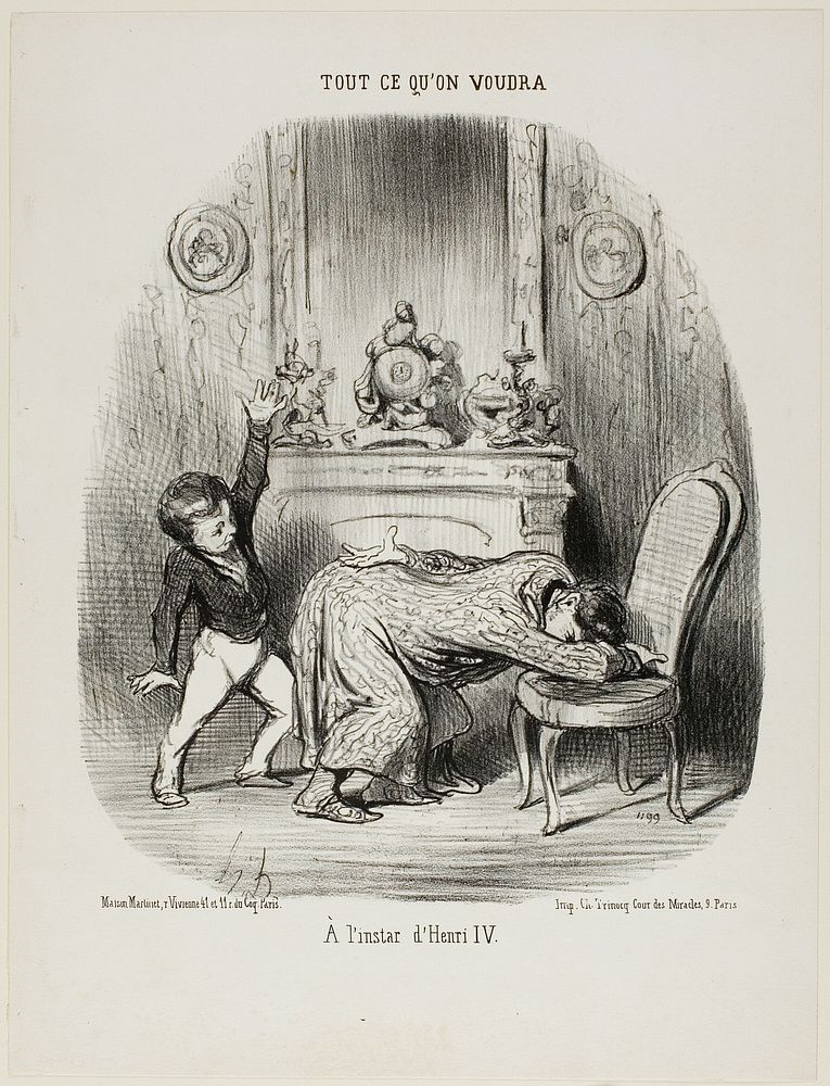 In the manner of Henry IV, from Tout Ce Qu'on Voudra by Honoré-Victorin Daumier