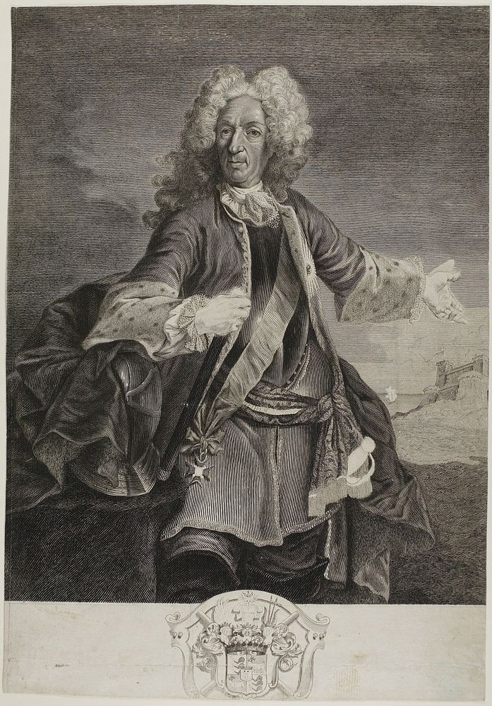 Johann Matthias, Count von Schulenburg. by Giovanni Marco Pitteri